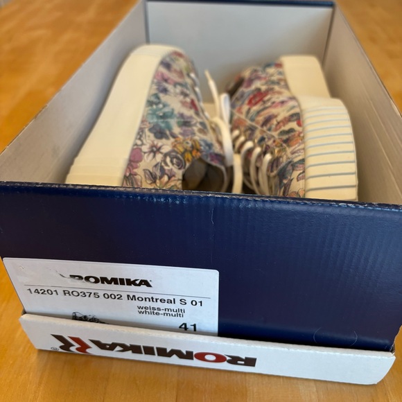 Romika suede floral sneakers boho rubber low platform NEW by Josef Seibel comfy - Picture 13 of 13